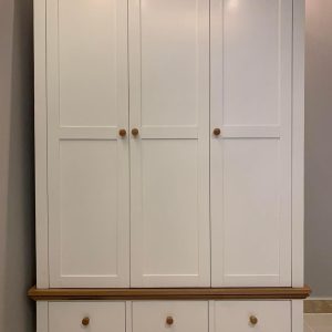 Tủ Áo Trắng Nóc Sồi 3 cánh