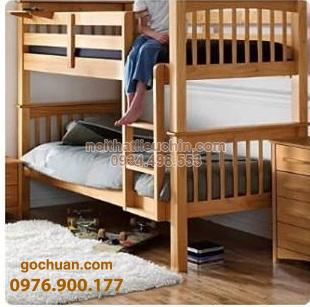 Giường tầng gỗ sồi Mỹ 01 - Hình ảnh 2