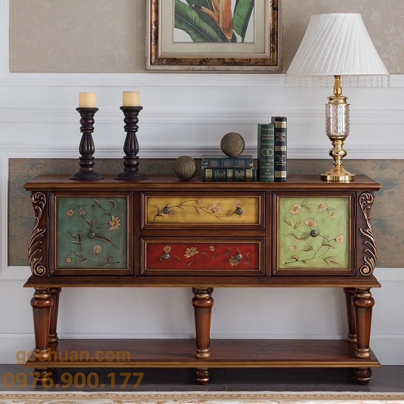 Kệ console tân cổ điển 1m5