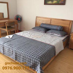 Bộ phòng ngủ gỗ sồi Mỹ 3 món