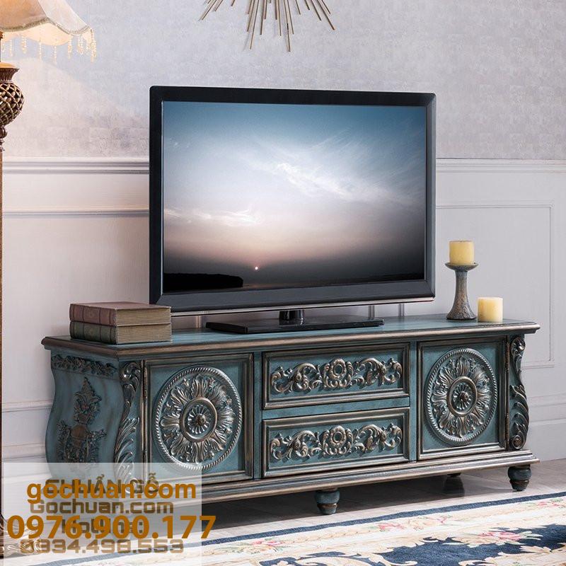 KỆ TIVI CỔ ĐIỂN MÀU XANH (KTVMX02)