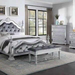 Set phòng ngủ ánh bạc 5 món